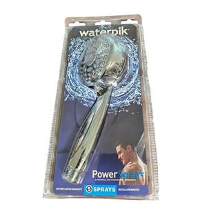Waterpik PowerSpray+ Handheld Shower Head Chrome 5 Spray TRS-553E